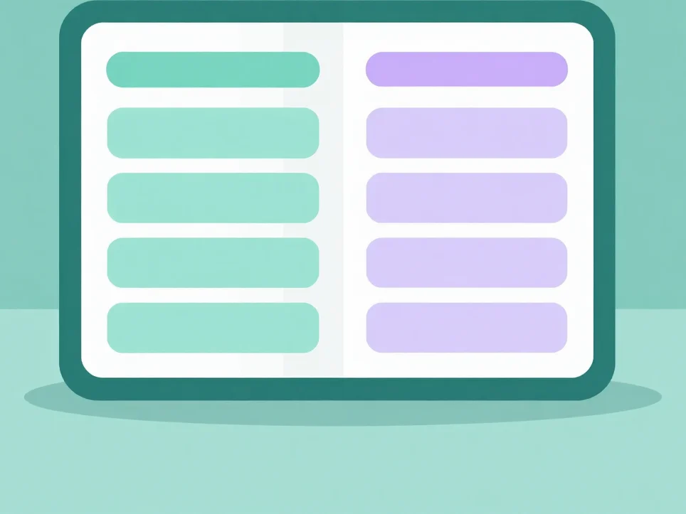 Flat vector illustration of a calm daily planner with simple colo